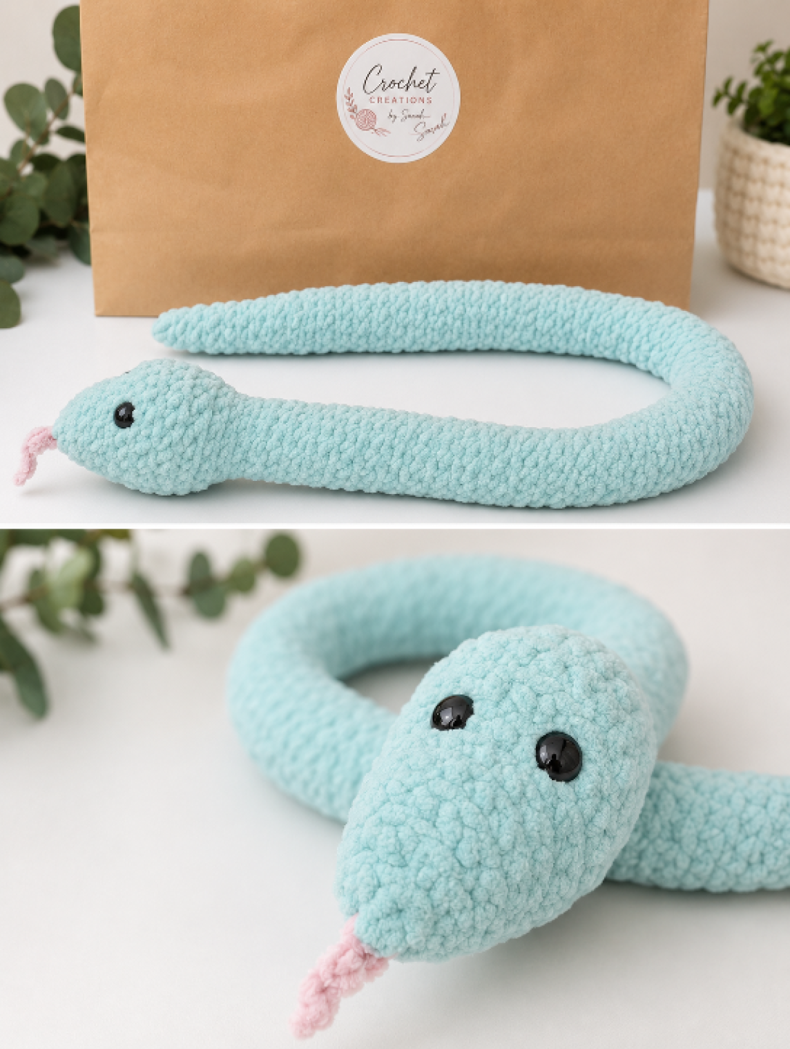 a crochet snake